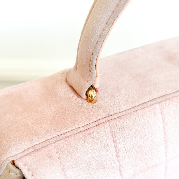 Chanel Pink Suede Top Handle Bag - Picture 8 of 16